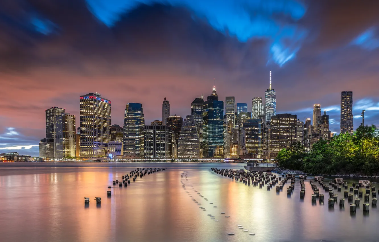 Wallpaper New York, Manhattan, Brooklyn Bridge Park images for desktop,  section город - download