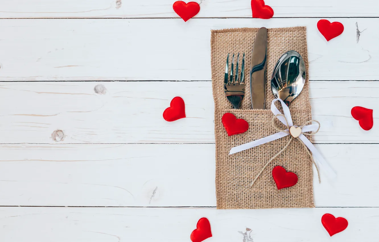Photo wallpaper love, heart, spoon, hearts, love, plug, heart, wood, romantic, Valentine's Day, serving