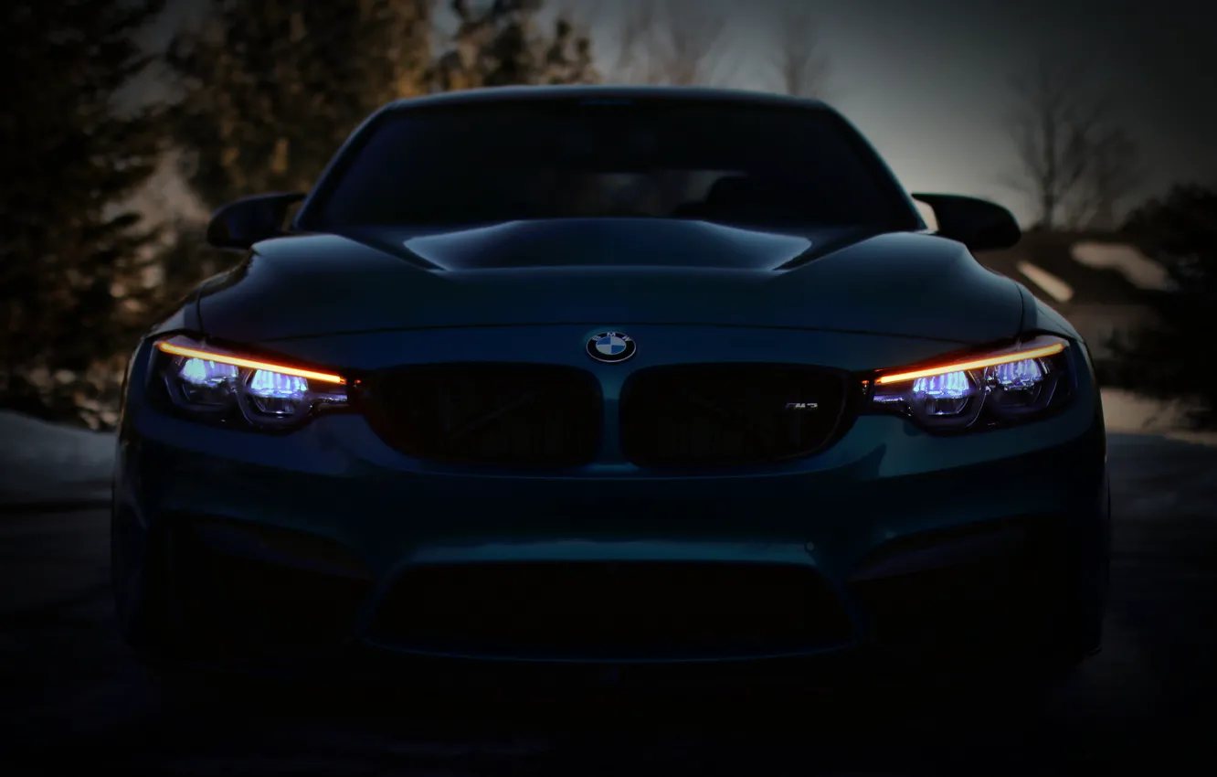 Photo wallpaper BMW, Blue, Front, F80, Sight, LED
