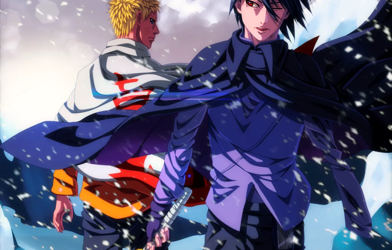 Wallpaper Sword Sasuke Naruto Blizzard Snow Katana Ken