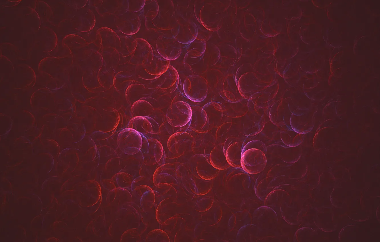 Photo wallpaper balls, red, bubbles, fantasy, magic, blood, dark, people, light, dark, light, red, erythrocytes, Taurus