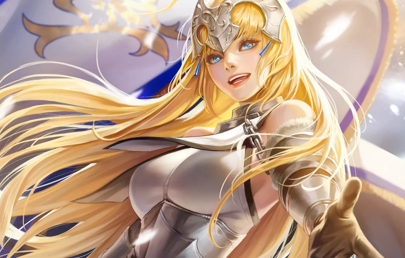 Photo wallpaper girl, smile, knight, Fate / Grand Order, The destiny of a great campaign