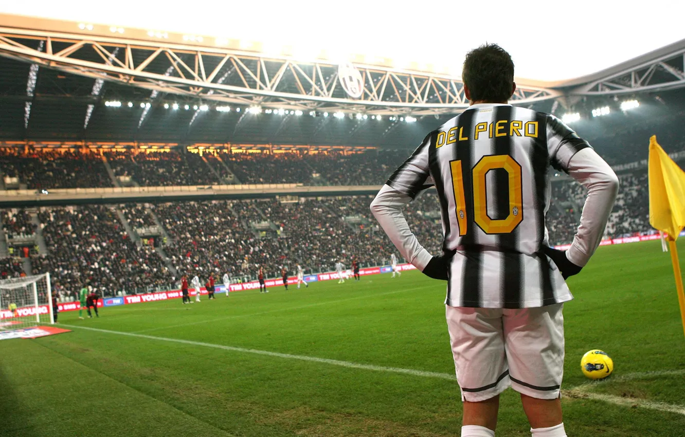 Photo wallpaper stadium, Juventus, corner, Del-Piero