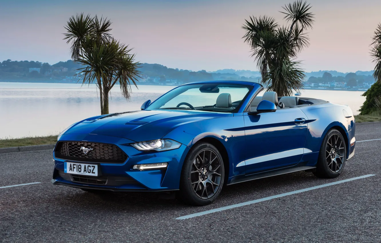 Photo wallpaper Mustang, Ford, 2018, Convertible, Ecoboost
