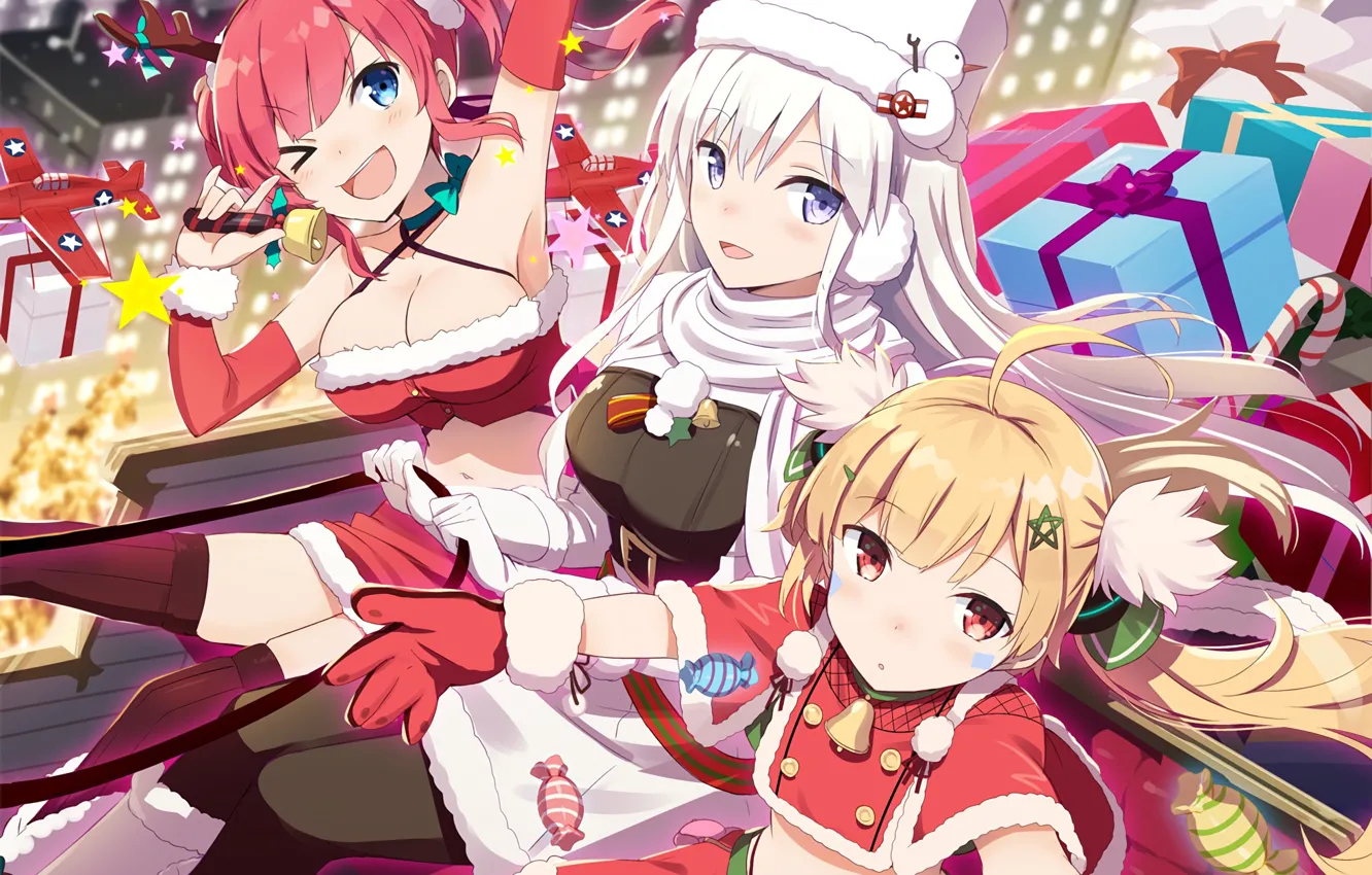 Wallpaper Girls New Year Christmas Anime Art Azur Lane Images