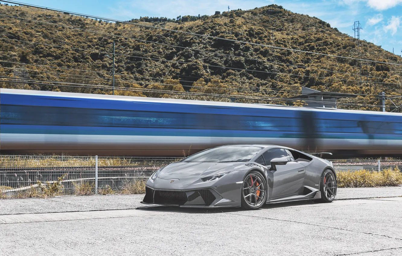 Photo wallpaper Lamborghini, Train, VAG, Huracan, Graphite