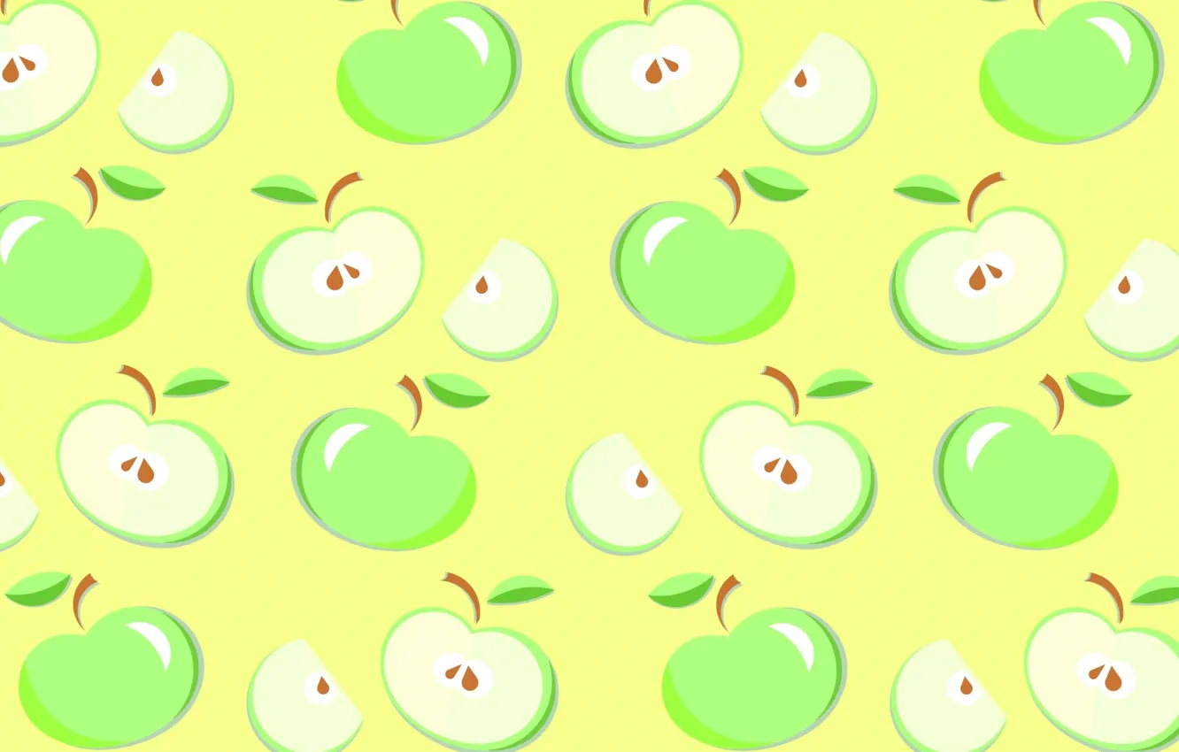 Wallpaper Apple, food, vector, fruit images for desktop, section текстуры -  download