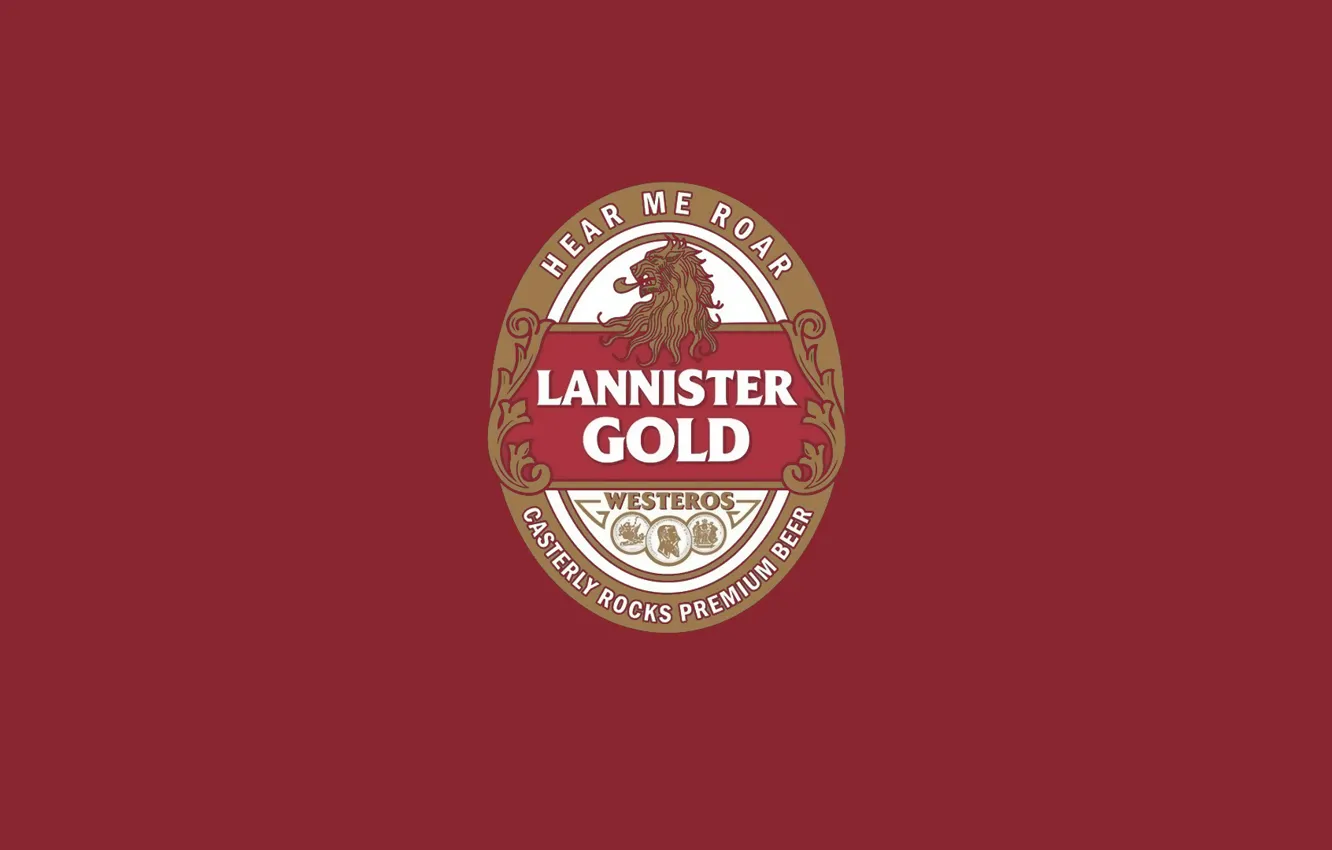 Wallpaper minimalism, lion, movie, beer, Game of Thrones, Song of Ice and  Fire, Westeros, film, heraldry, TV series, simple background, coat of arms,  Casterly Rock, Hear me Roar, noble house Lannister, Lannisters