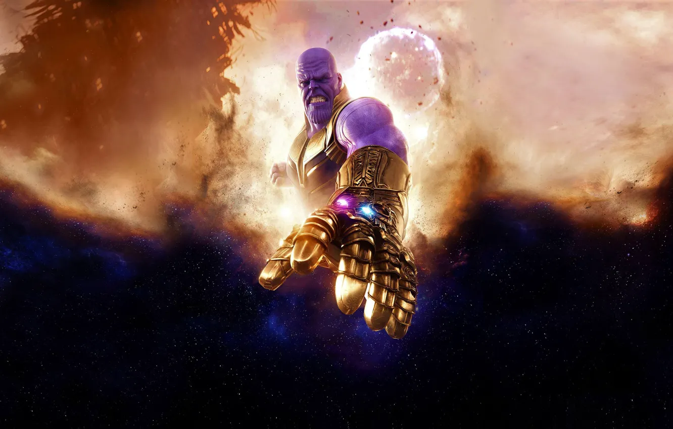 Wallpaper space, background, fiction, stars, comic, MARVEL, Thanos, Thanos,  Avengers: Infinity War, The Avengers: infinity War images for desktop,  section фильмы - download