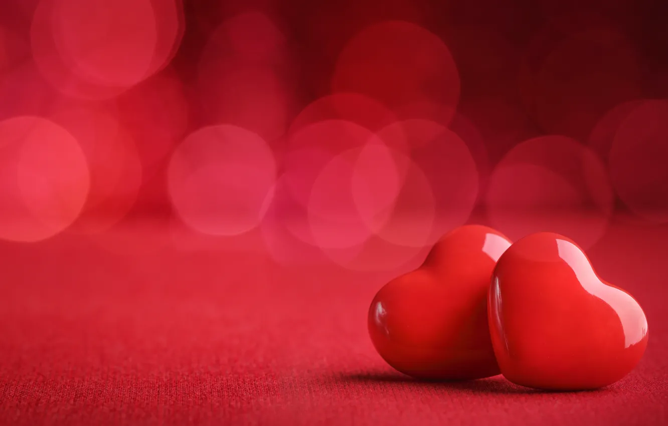 Wallpaper red, love, heart, background, romantic, bokeh, valentine's day  images for desktop, section праздники - download