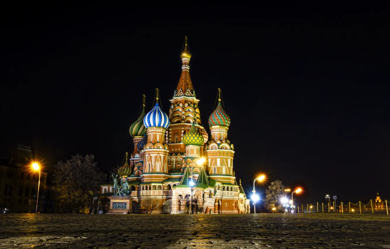 Photo wallpaper Moscow, The Kremlin, St. Basil's Cathedral, Russia, Moscow, Kremlin, Red Square