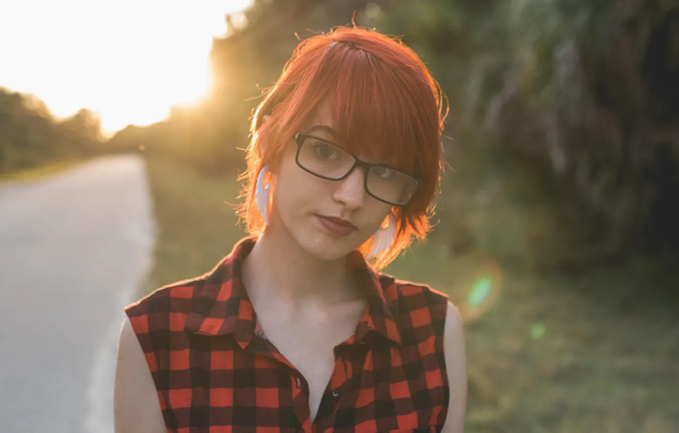 ligegyldighed overskydende høst Wallpaper sunset, sweetheart, red, glasses, Suicide Girls, Tuxie Suicide  images for desktop, section девушки - download