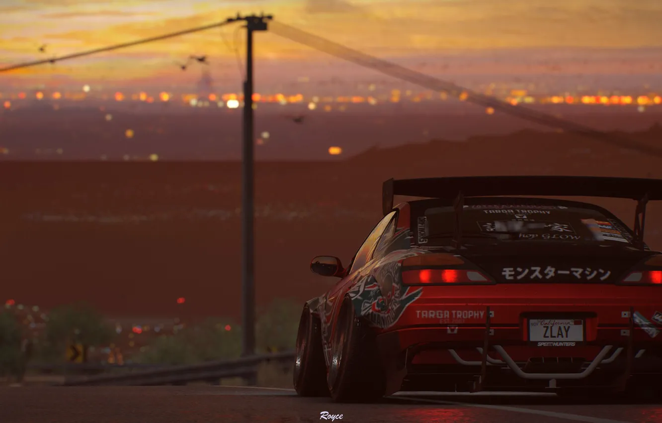 Photo wallpaper sunset, Silvia, Nissan, NFS, tuning, Electronic Arts, Need For Speed Payback