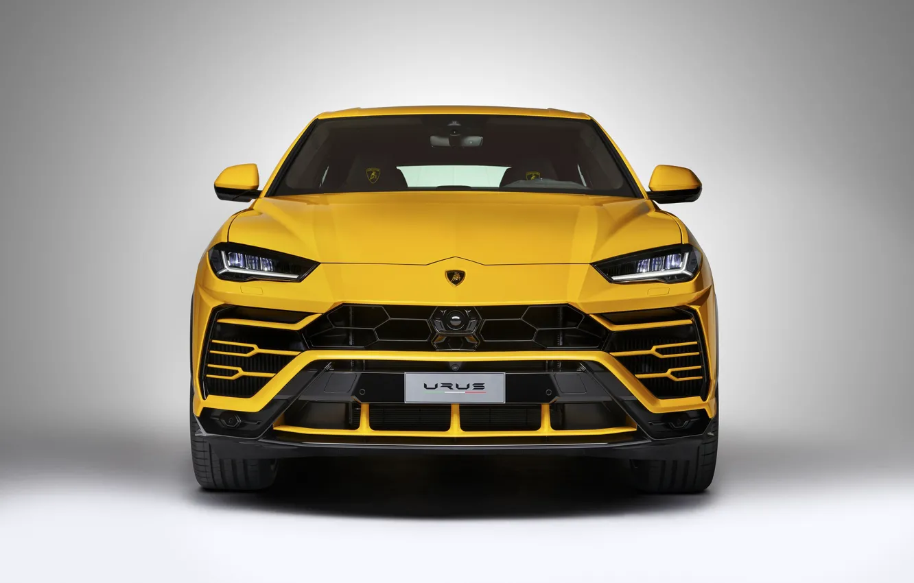 Photo wallpaper Lamborghini, Light, Yellow, New, Urus, VAG, LED