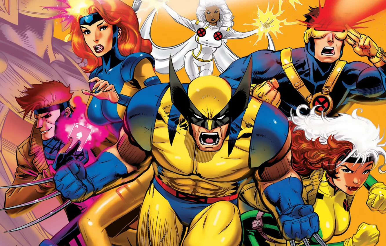 Wallpaper Wolverine, X-Men, Storm, Rogue, 1992, Gambit, Jean Grey, Cyclop  images for desktop, section фильмы - download
