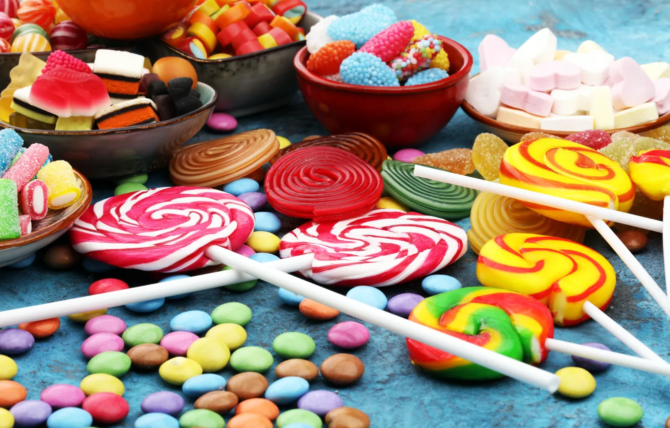 Wallpaper candy, lollipops, sweet, pills, marmalade, marshmallow images for  desktop, section еда - download