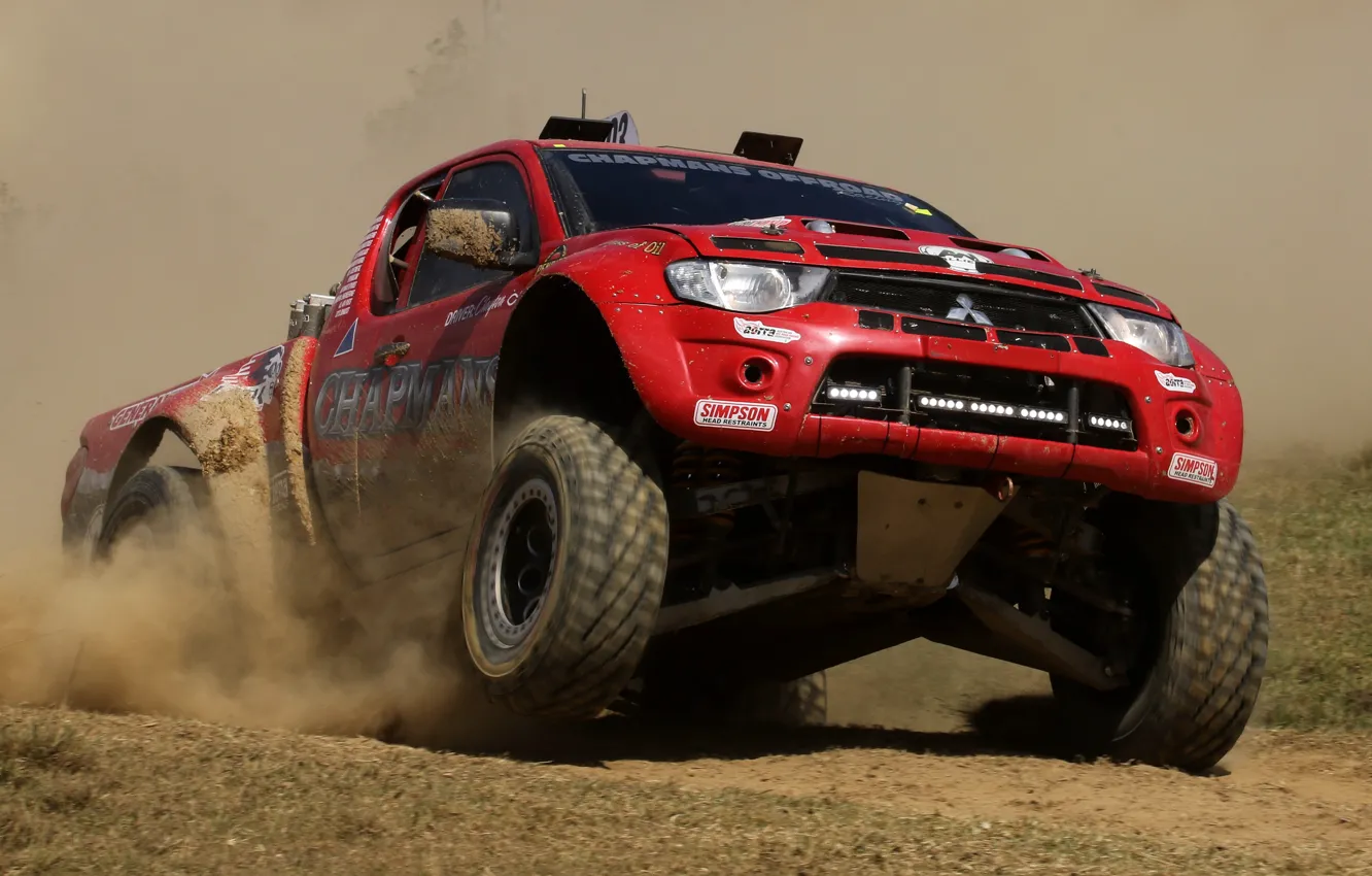 Wallpaper Race Mitsubishi The Roads Pickup Off Road Racing Images For Desktop Section Sport Download