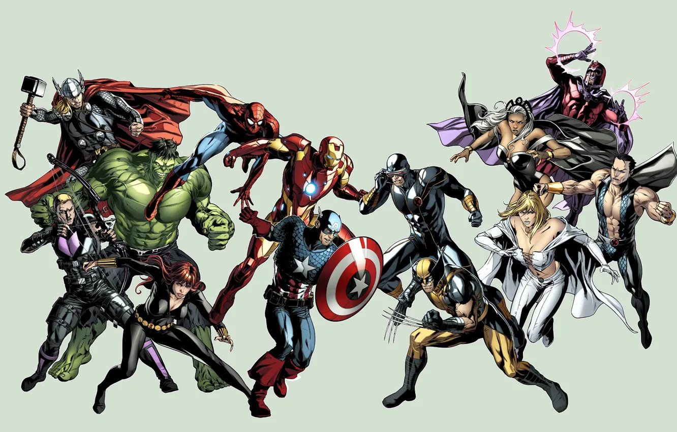 Marvel Comics Spider-Man Thor Hulk Iron Man Wolverine Shimmer Sticker Pack