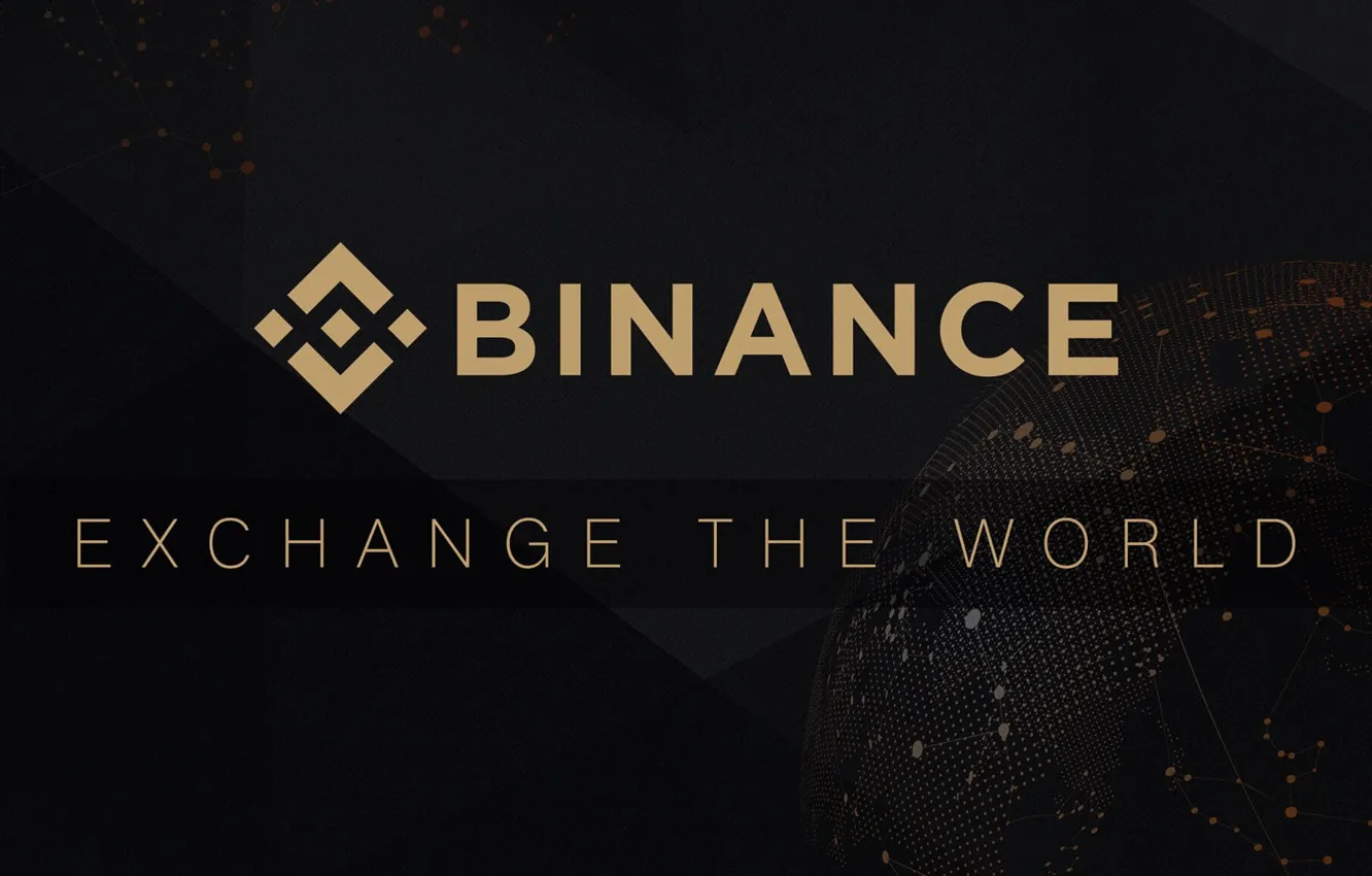Wallpaper logo, black, fon, exchange, exchange, Binance ...