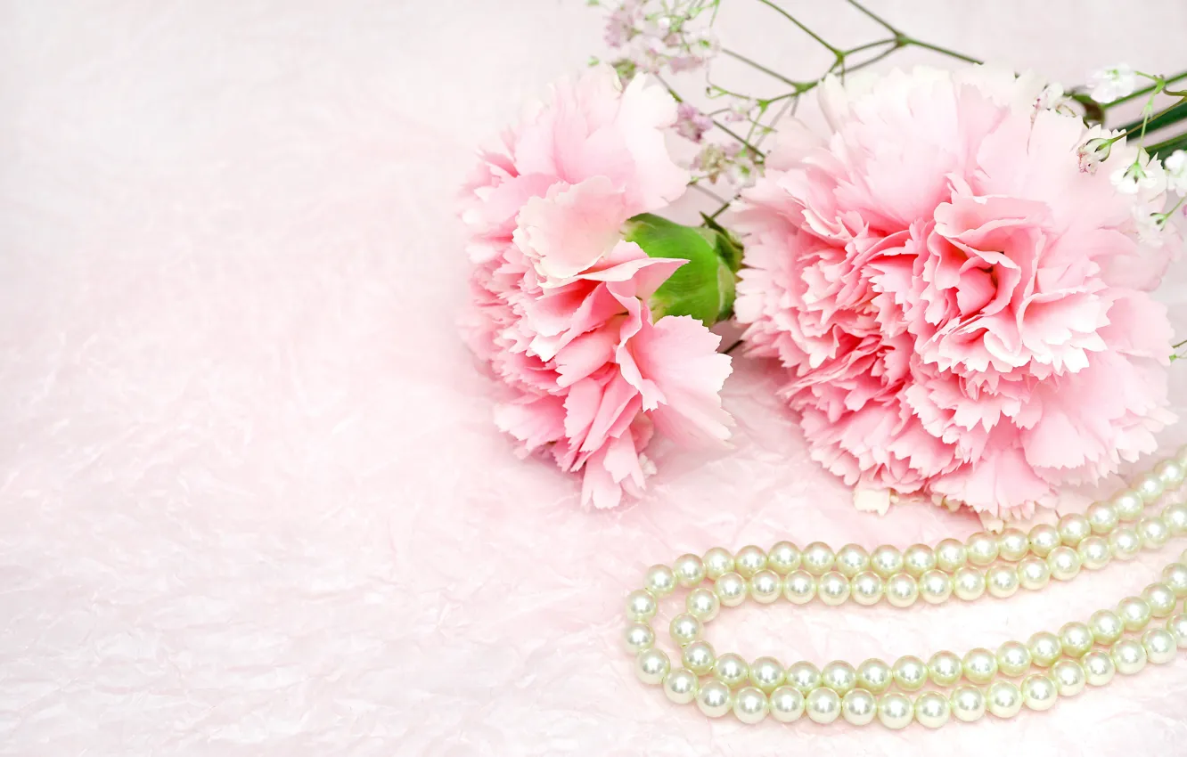 Photo wallpaper flowers, beads, Clove