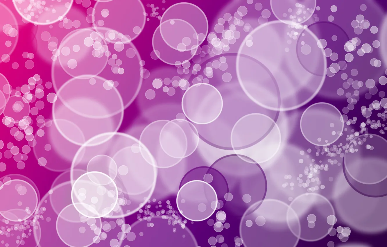Photo wallpaper circles, bubbles, pink