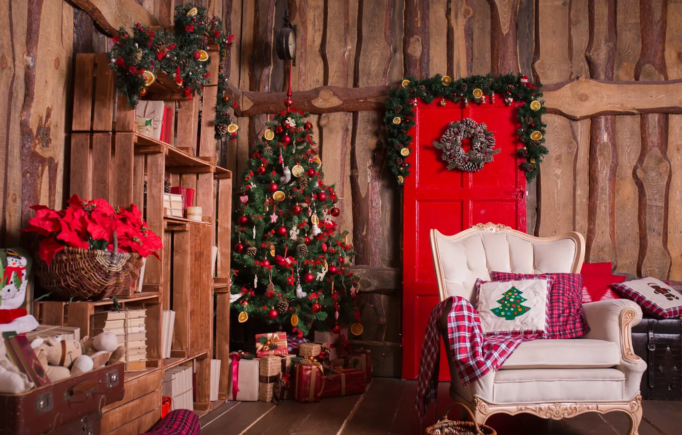 Photo wallpaper decoration, room, toys, tree, New Year, Christmas, Christmas, design, wood, Merry Christmas, Xmas, interior, home, …
