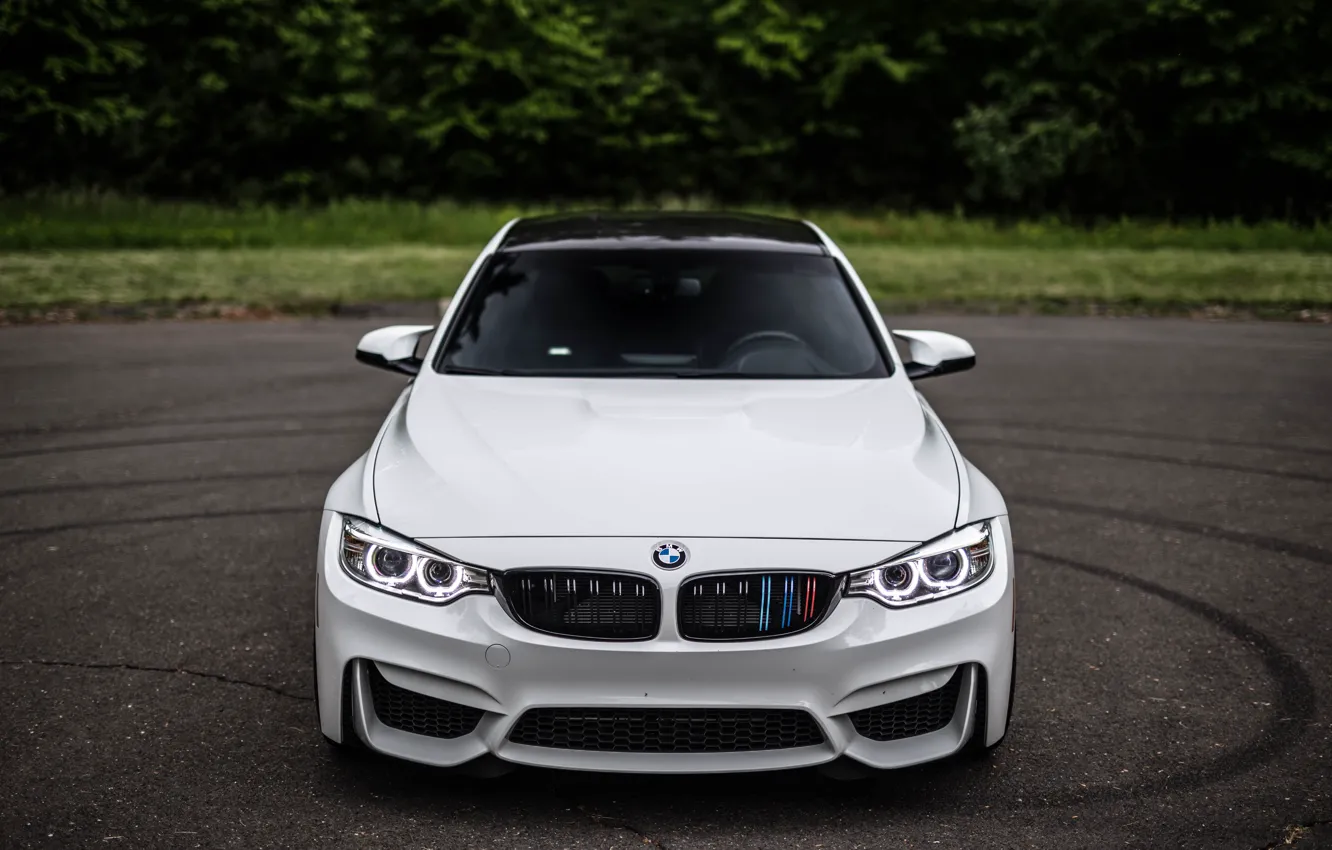 Photo wallpaper BMW, Beautiful, Front, White, F80