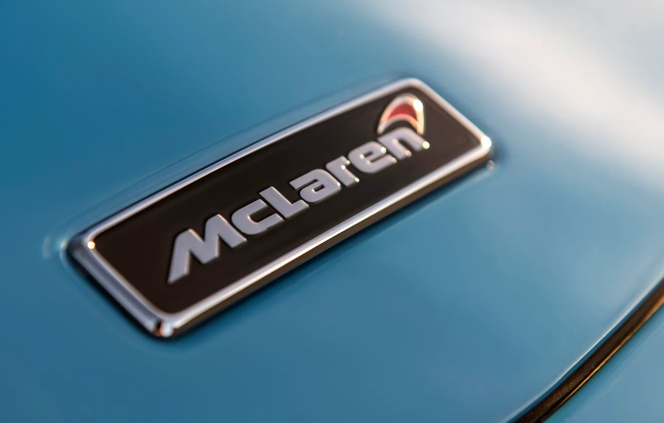 Photo wallpaper McLaren, supercar, emblem, logo, 2018, Spider, 570S