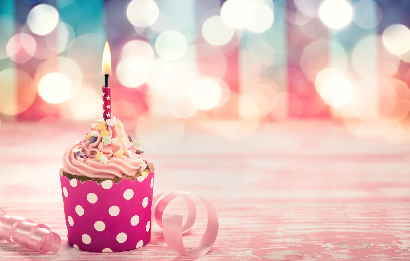 Photo wallpaper candles, cake, cake, Happy Birthday, cupcake, celebration, decoration, candle, Birthday