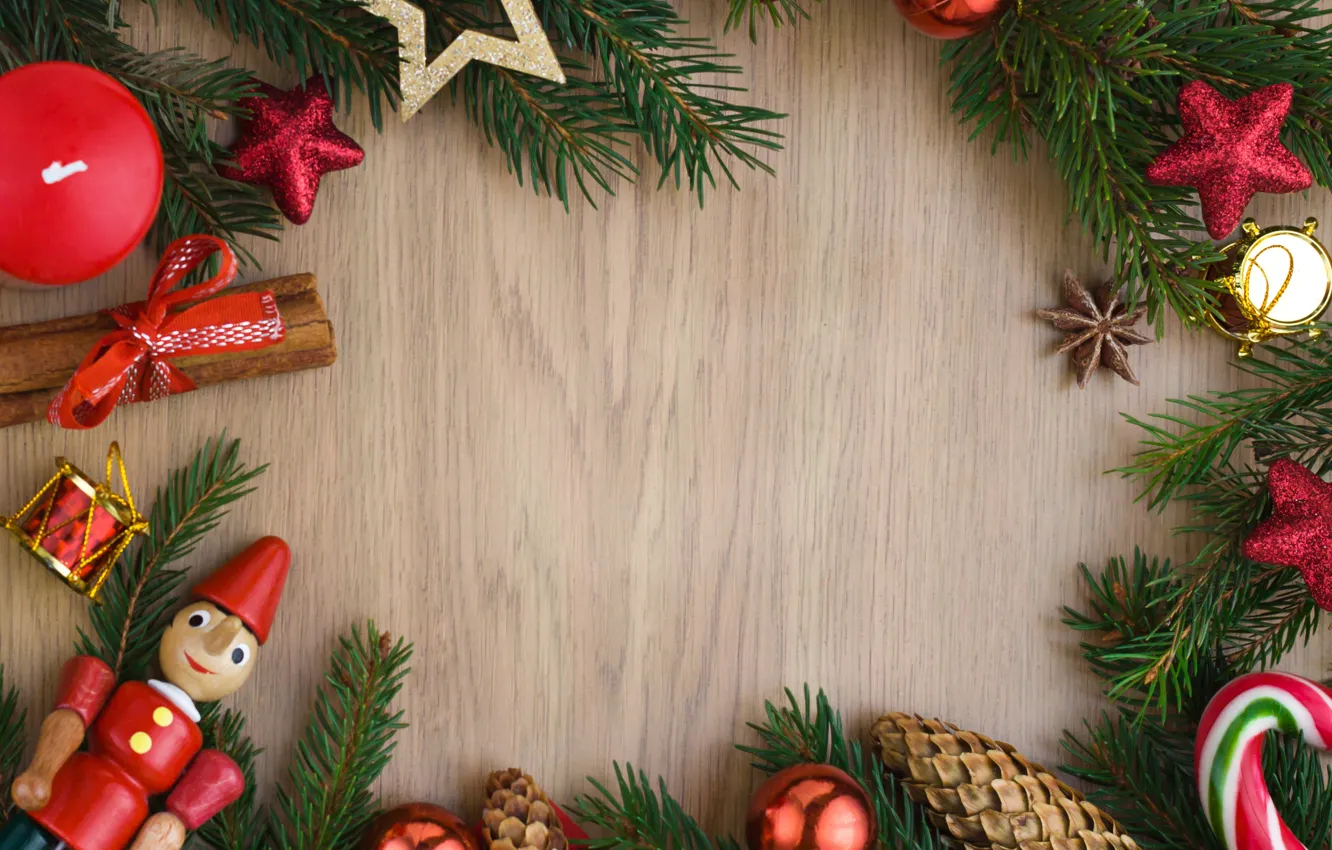 Photo wallpaper New Year, Christmas, merry christmas, decoration, xmas, fir tree, holiday celebration