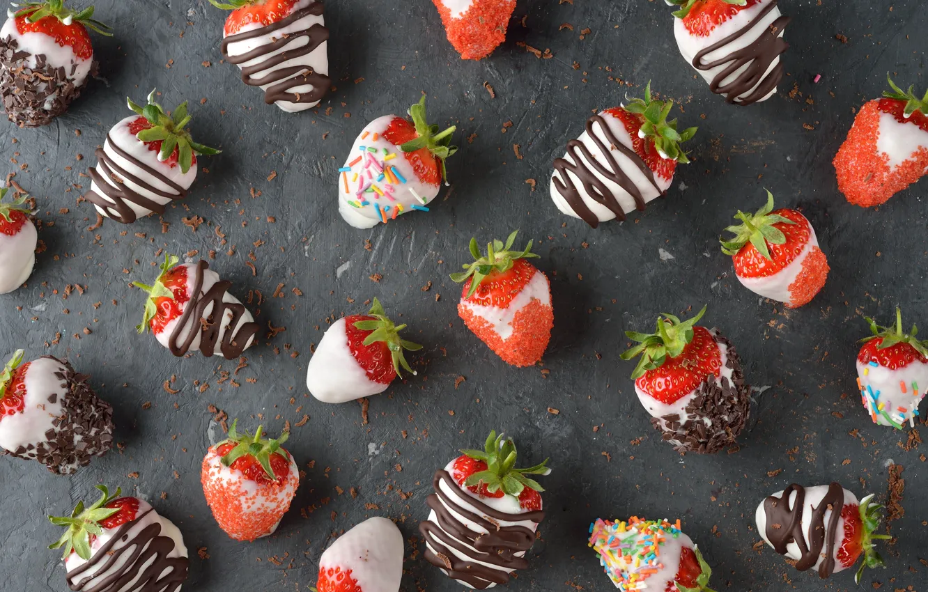 Wallpaper a lot, chocolate, delicious, sweet, strawberry, dessert, chocolate-covered  strawberries images for desktop, section еда - download