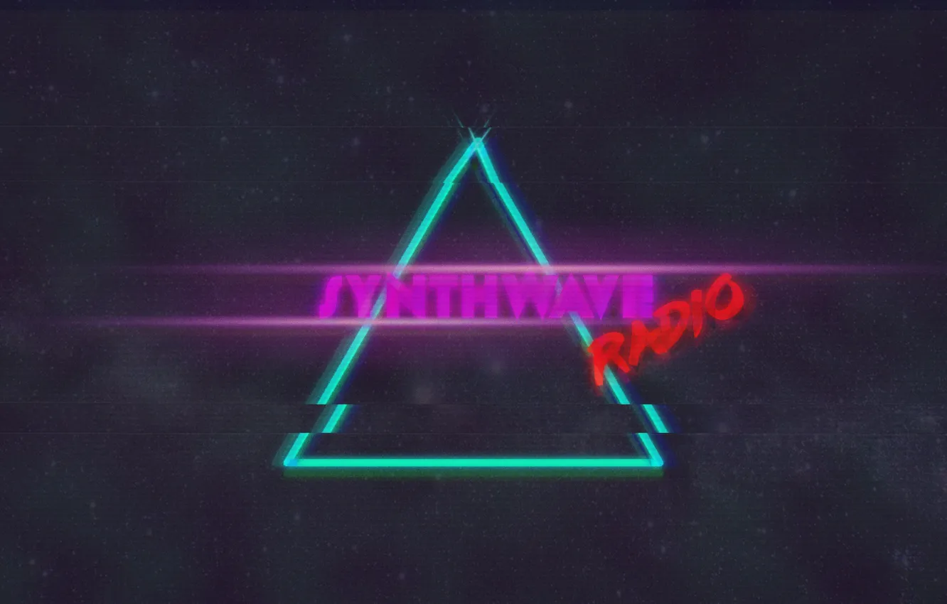Photo wallpaper Music, Neon, Background, Triangle, Radio, Synthpop, VHS, Darkwave, Synth, Retrowave, Synth-pop, Sinti, Synthwave, Synth pop, …