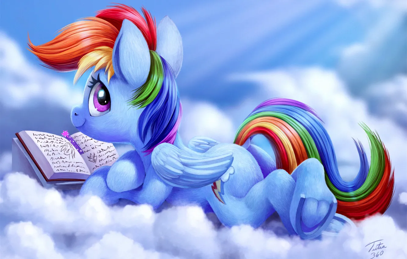 Wallpaper the sky, cartoon, art, Rainbow Dash, My Little Pony: Friendship  is Magic, MLP:FiM, by Tsitra360 images for desktop, section фильмы -  download