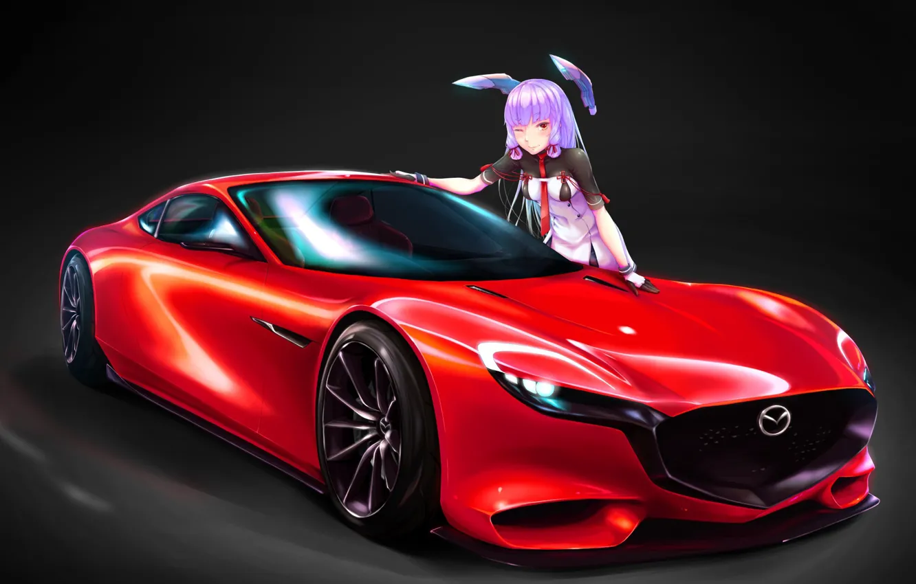 Wallpaper car, red, girl, supercar, mecha, anime, japanese, prety, bishojo,  Kantai Collection images for desktop, section сёнэн - download