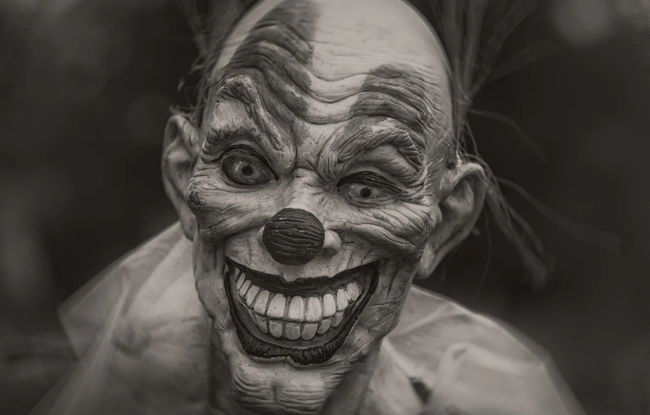 Photo wallpaper teeth, clown, mask, Halloween Clown