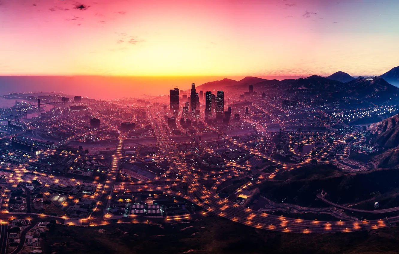 Wallpaper city, game, landscape, Grand Theft Auto V, GTA V, GTA 5 images  for desktop, section игры - download