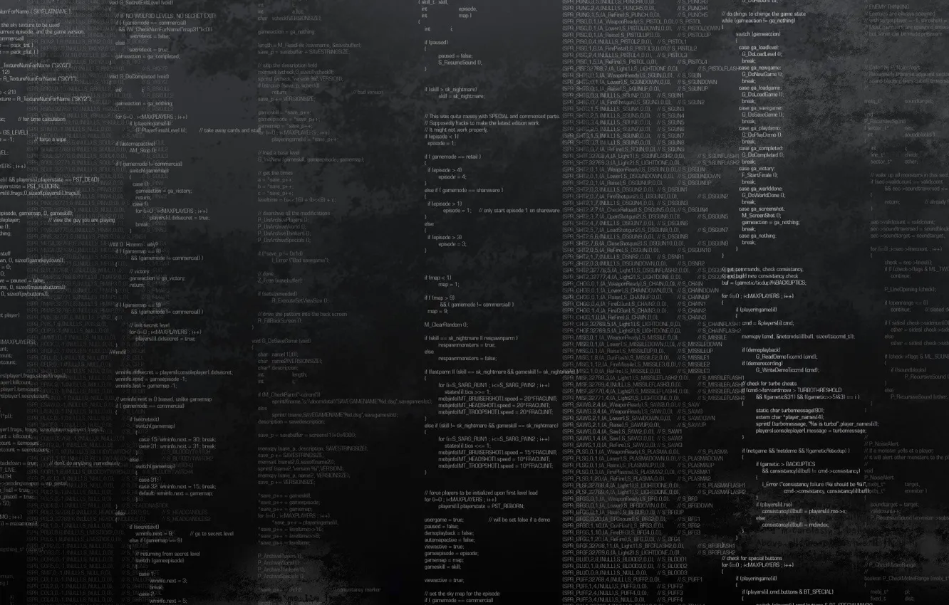 Wallpaper Dark, Doom, Code, Programming images for desktop, section  минимализм - download