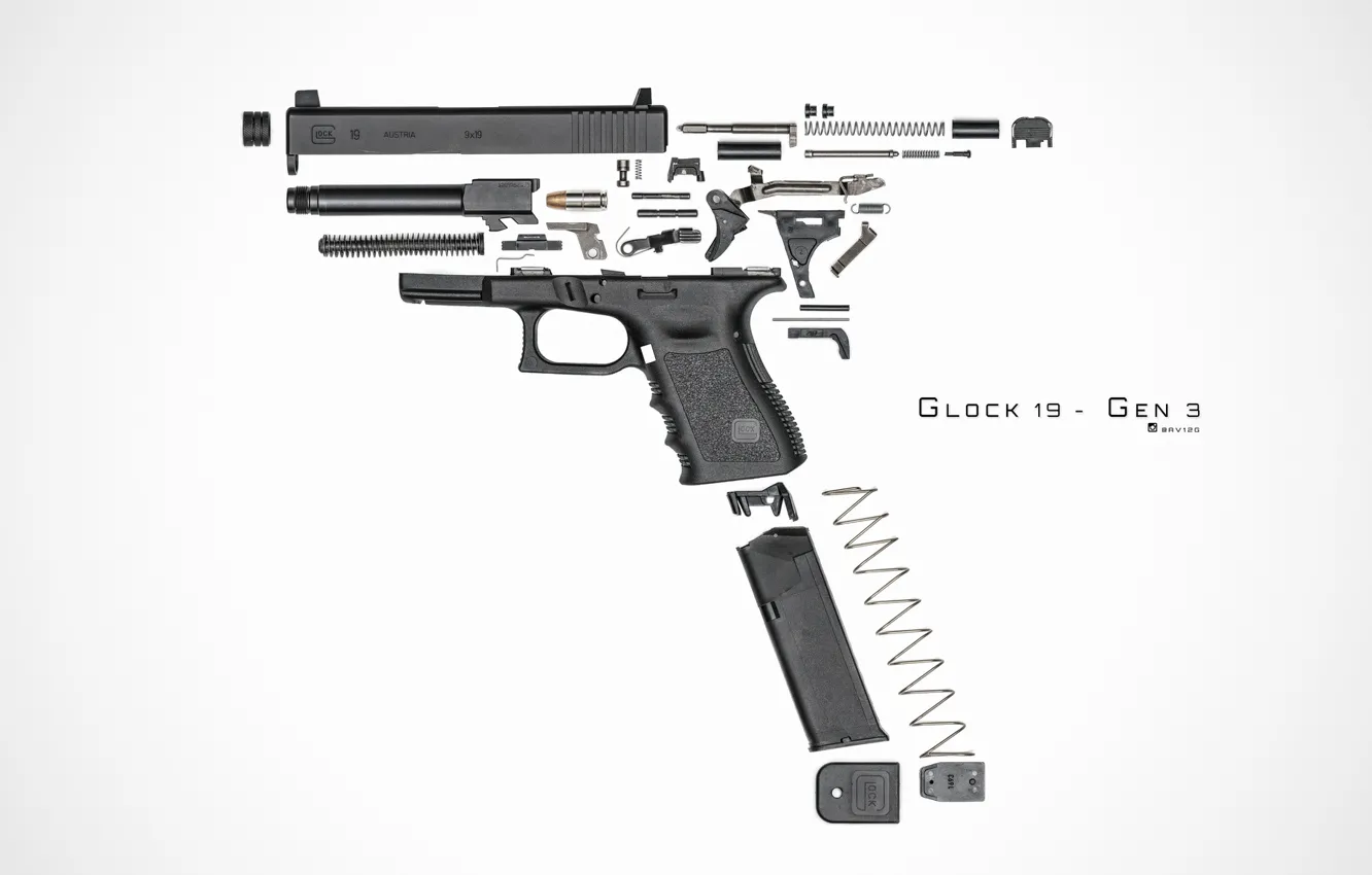 Чертеж пистолета м ГОК 18
