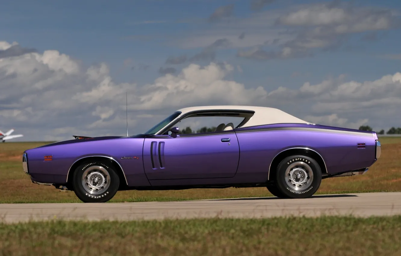 Photo wallpaper 1971, Purple, Dodge Charger, Muscle classic, Hemi Ramcharger WS23