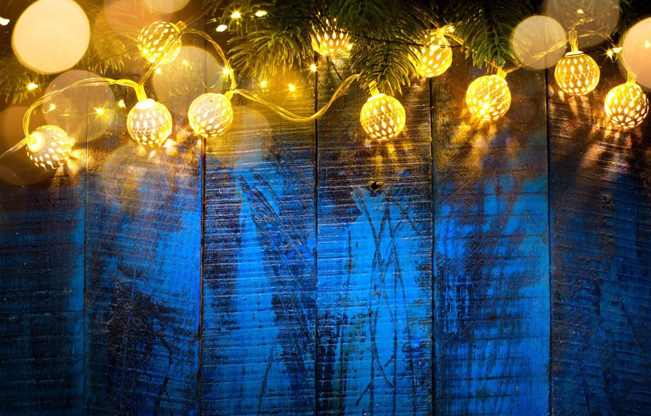 Photo wallpaper decoration, lights, New Year, Christmas, happy, Christmas, wood, bokeh, New Year, Merry Christmas, Xmas, decoration, …