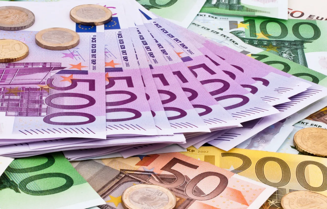 Photo wallpaper money, Euro, Euro, currency
