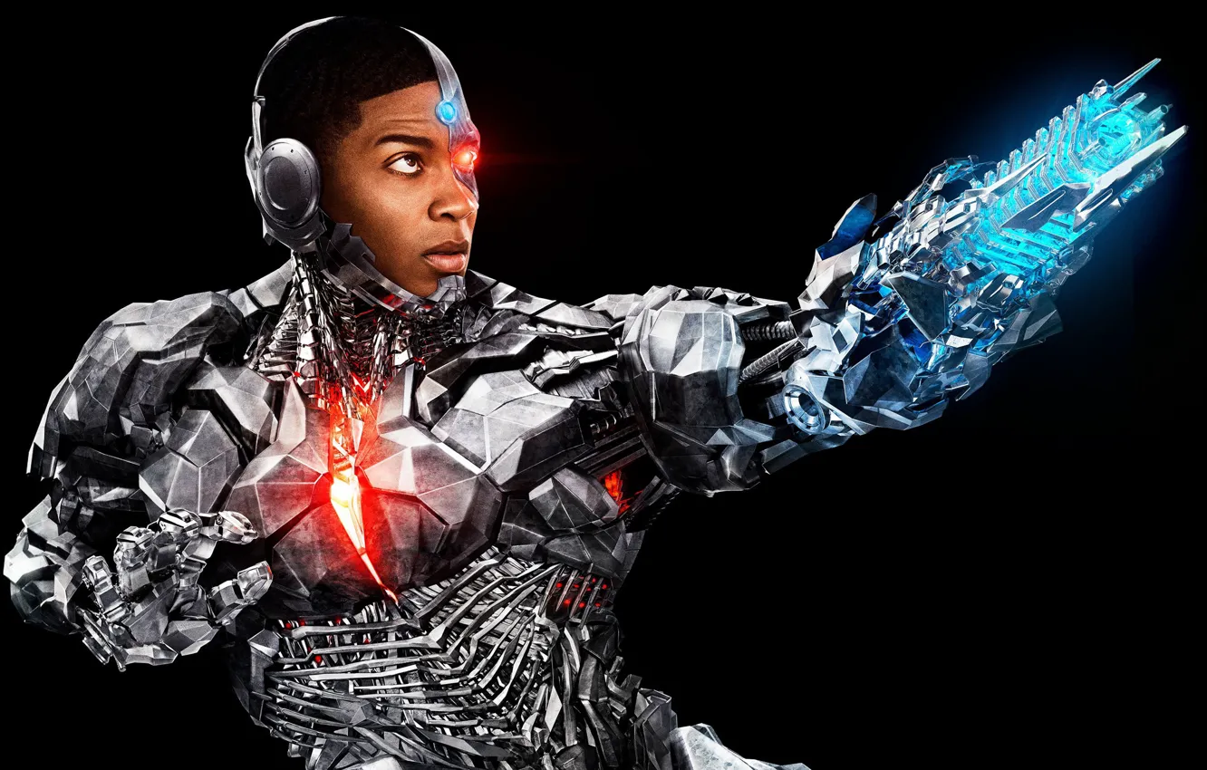 Wallpaper Fiction Costume Black Background Poster Comic Dc Comics Cyborg Justice League Justice League Ray Fisher Ray Fisher Images For Desktop Section Filmy Download