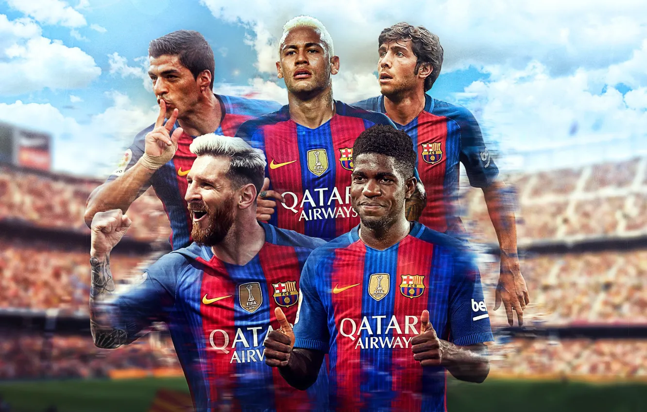 Wallpaper wallpaper, sport, stadium, football, Camp Nou, FC Barcelona,  players images for desktop, section спорт - download
