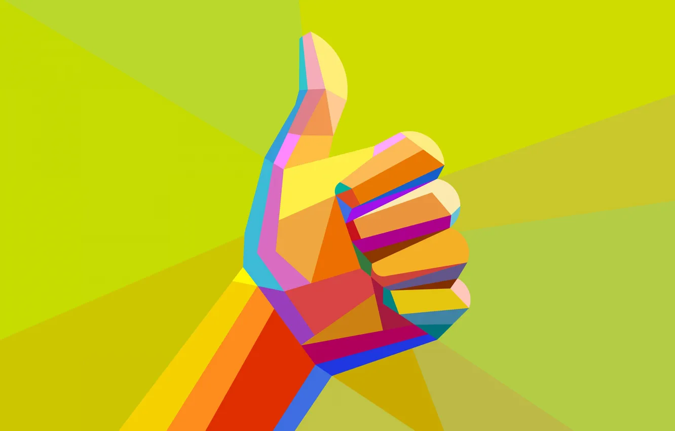 Wallpaper Finger Gesture Fist Low Poly All Is Well Images For Desktop Section Raznoe Download