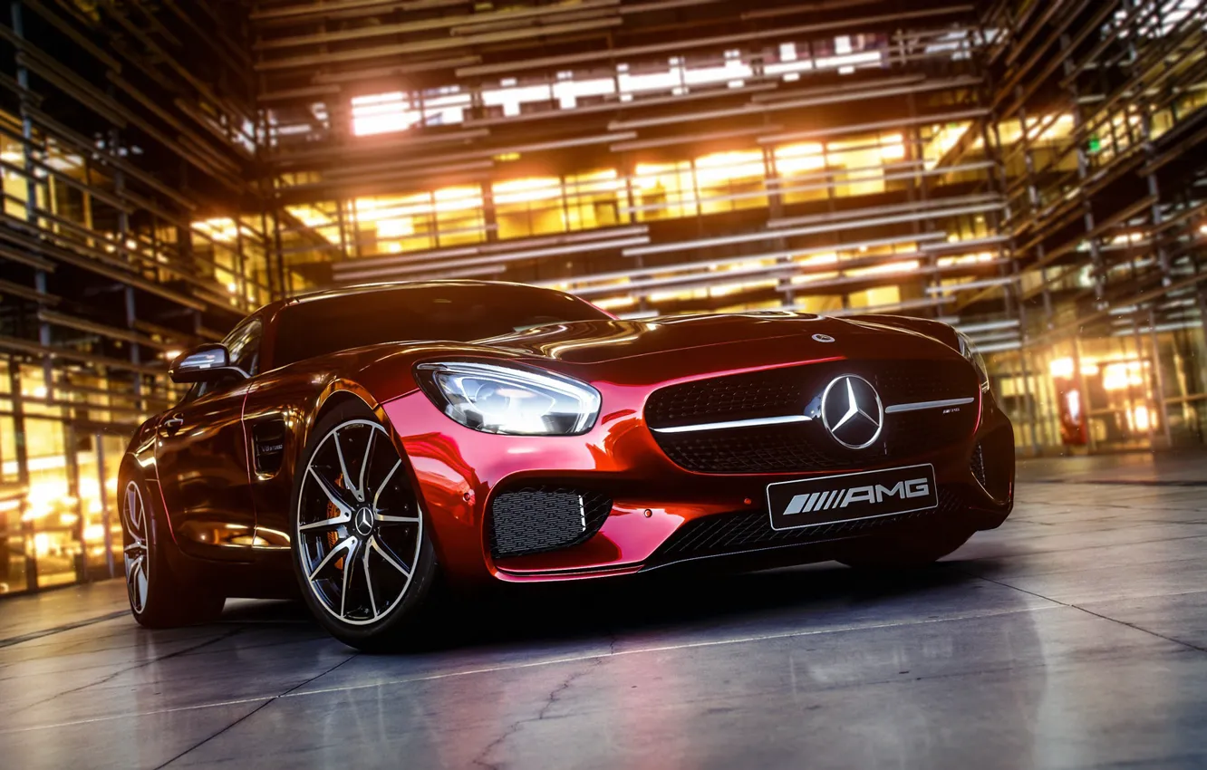 Photo wallpaper lights, AMG, coupe, Mersedes-Benz, tires