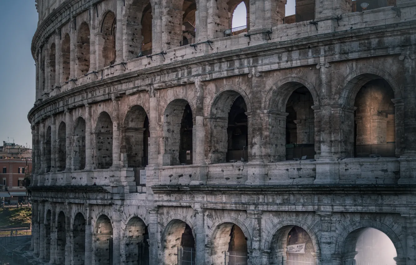 Photo wallpaper Rome, Colosseum, Italy, amphitheatre, monument, the Flavian amphitheatre, Amphitheatrum Flavium