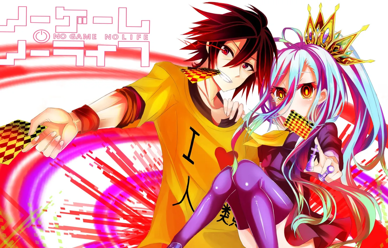 Wallpaper anime, art, girl, guy, two, No Game No Life images for desktop,  section прочее - download