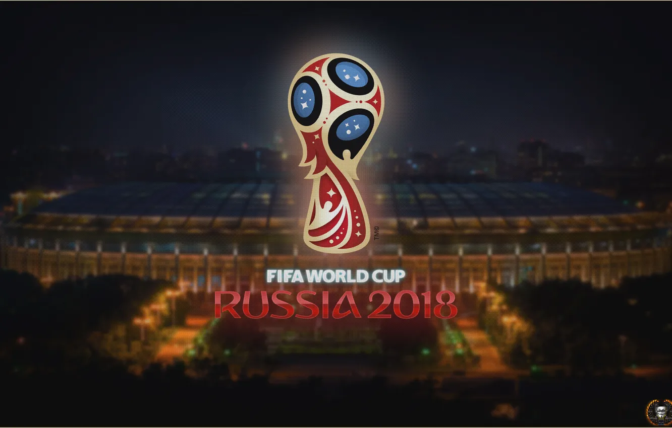 Photo wallpaper Sport, Logo, Football, Moscow, Logo, Russia, 2018, Stadium, FIFA, FIFA, Luzhniki, World Cup 2018, The …
