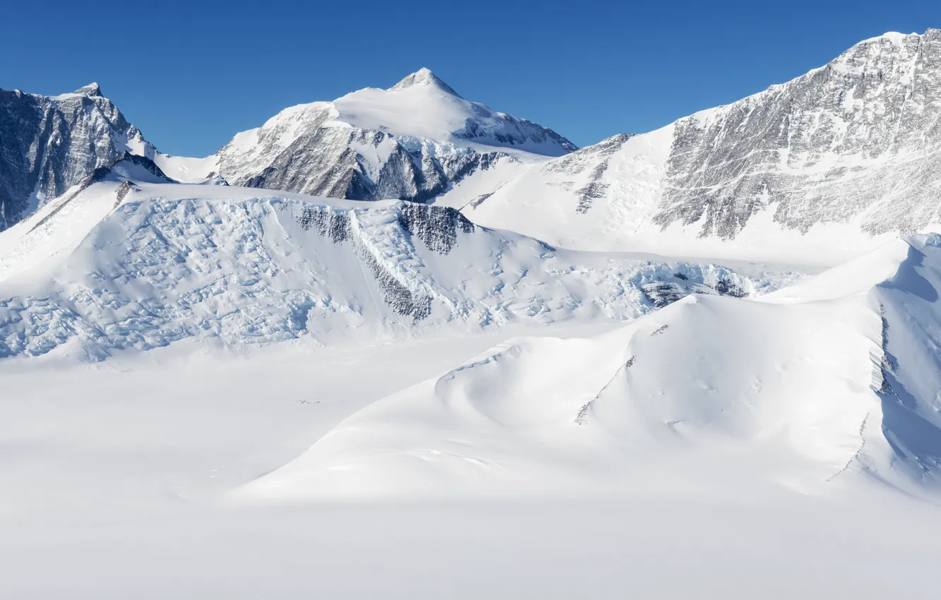 Photo wallpaper cold, landscape, mountains, Antarctica