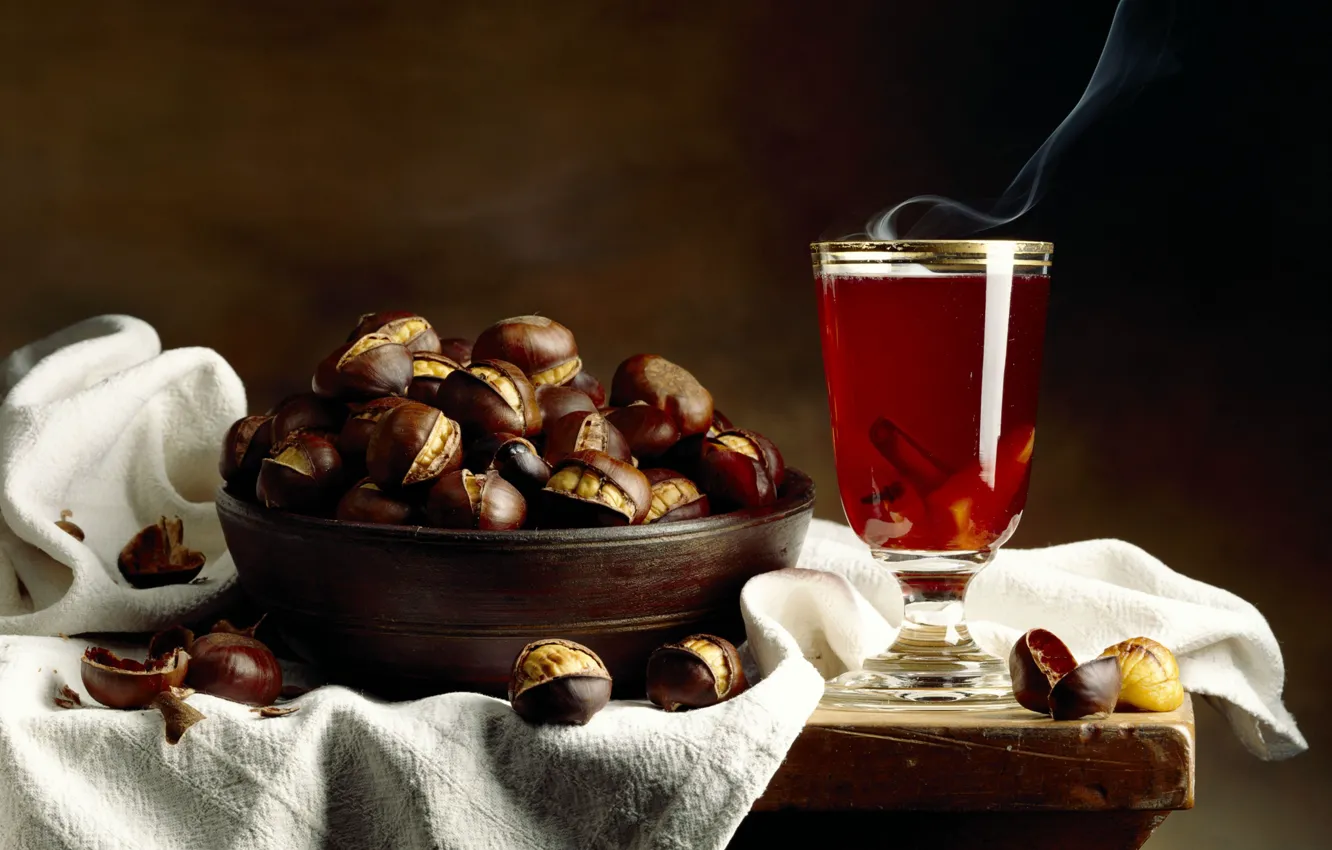 Wallpaper cinnamon, chestnuts, mulled wine images for desktop, section еда  - download
